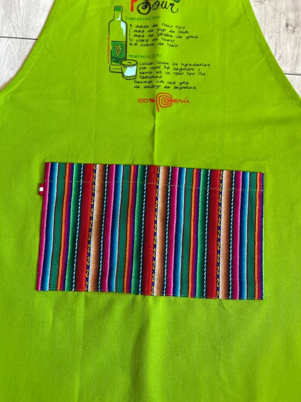 Pisco Sour Apron Bib Chef Large Double Pocket Advertising